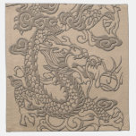 Embossed Dragon on Shell Color Leather Texture napkins