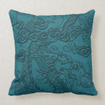 Embossed Dragon On Till Leather Texture pillows