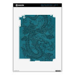 Embossed Dragon On Till Leather Texture Skins For iPad 3