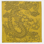Embossed Dragon on Yellow Leather Texture napkins