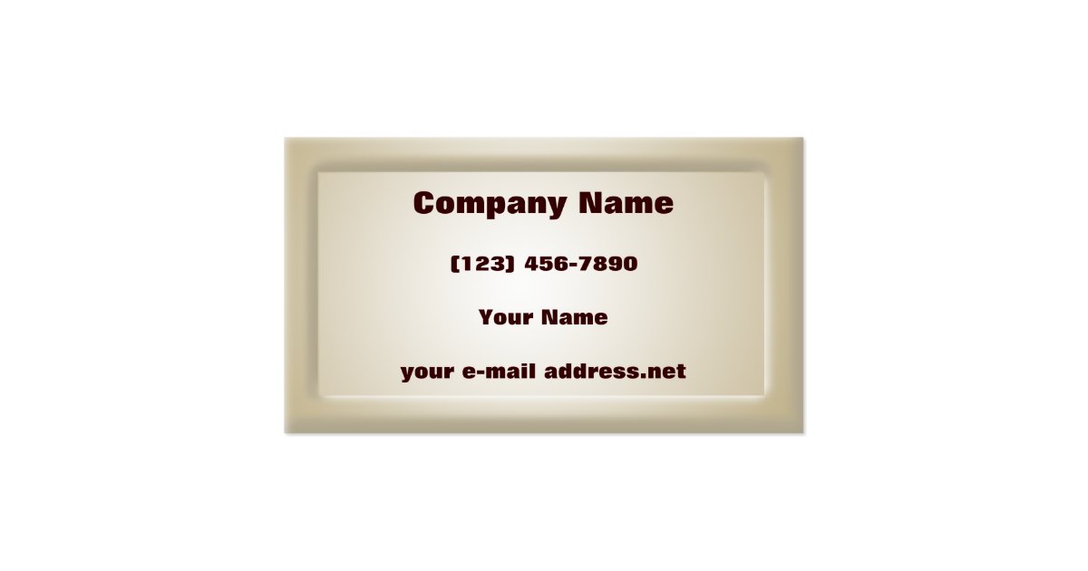 Embossed Frame Business Card Zazzle