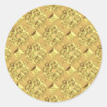 Embossed Gold Foil Round Stickers