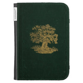 Embossed Golden Tree Book Cover Cases For The Kindle
