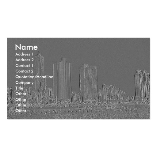Embossed Harbor City/ Business Cards (front side)