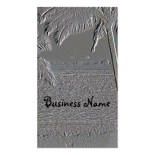 Embossed Hawaiian scenes business card
