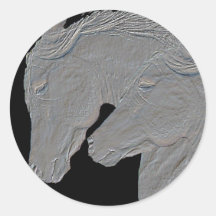 Embossed Horses Stickers