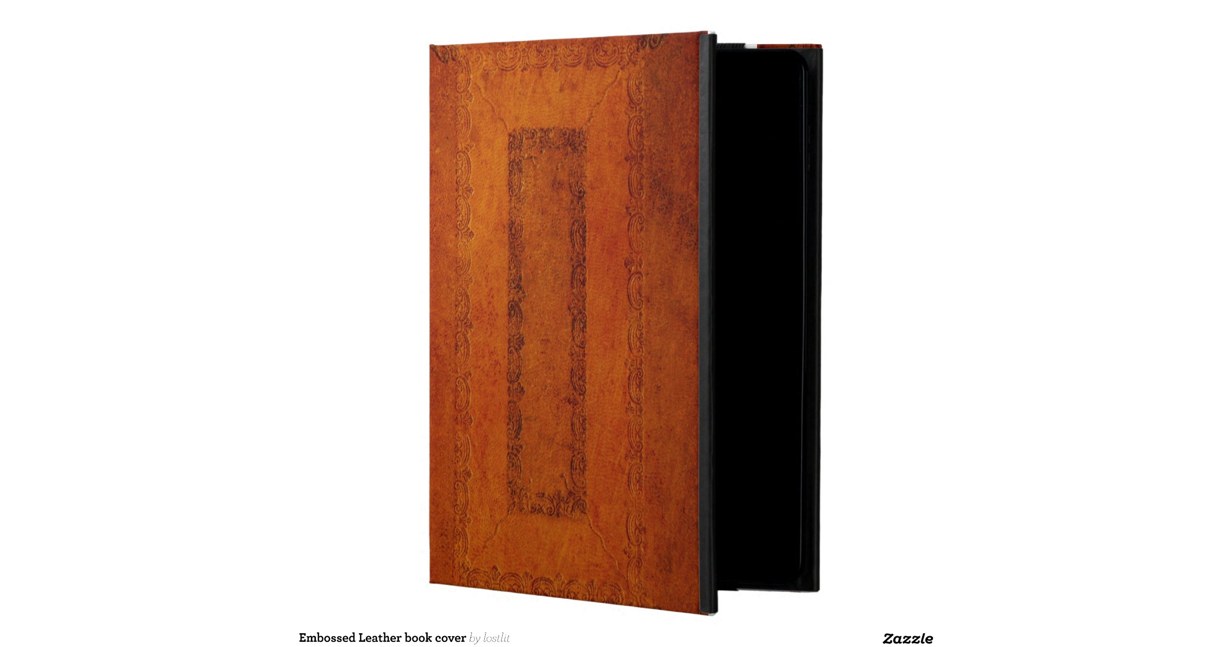 Embossed Leather book cover iPad Air Cover Zazzle