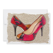 Embossed Leather Reptile Pumps Invitation