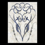 Embossed Look Blue Scroll Elegant Invitations invitations