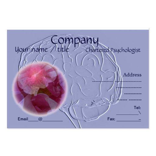 Embossed look brain business card (front side)