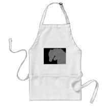Embossed Look Horses Black background Aprons