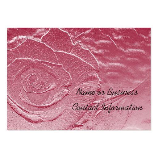 Embossed Look Red Rose Business Card (front side)