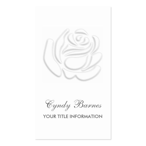 "Embossed" Look Rose Business Card