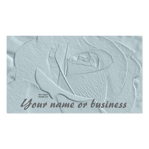 Embossed Look Rose Light Teal Business Card