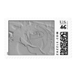 Embossed Look Silver Rose Stamps