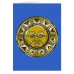 Embossed Metallic Mayan Sun Greeting Cards