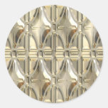 Embossed Silvery Gold Stickers