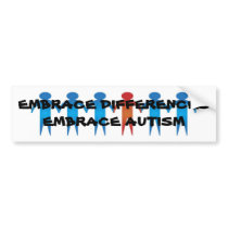 EMBRACE AUTISM bumper stickers by HappyTees EMBRACE AUTISM bumper stickers