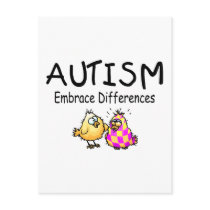 Embrace Differences (2 chicks) postcards