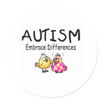 Embrace Differences (2 chicks) Stickers