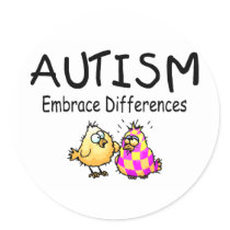 Embrace Differences (2 chicks) stickers