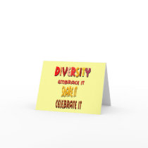 Embrace Diversity Notecard by diversityjustis Embrace Diversity Notecard