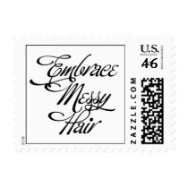Embrace Messy Hair Postage Stamps