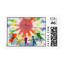 Embrace Peace Mixed Media Artwork Postage