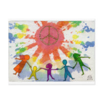 Embrace Peace Mixed Media Artwork Post Card