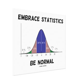 Embrace Statistics Be Normal (Bell Curve) Canvas Print