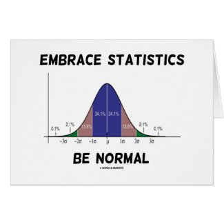 Embrace Statistics Be Normal (Bell Curve) Greeting Card