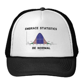 Embrace Statistics Be Normal (Bell Curve) Mesh Hats