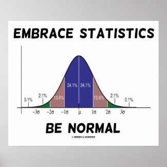 Embrace Statistics Be Normal (Bell Curve) Print
