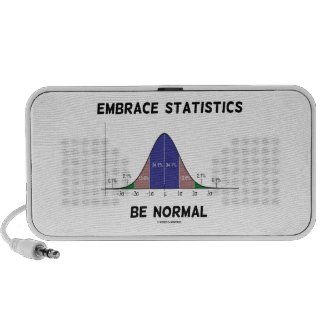 Embrace Statistics Be Normal (Bell Curve) Laptop Speaker