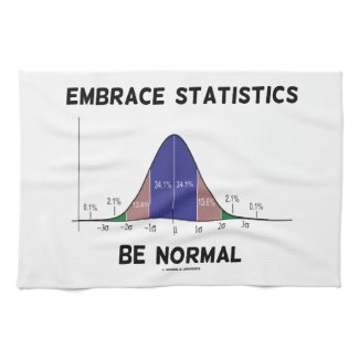 Embrace Statistics Be Normal (Bell Curve) Towels
