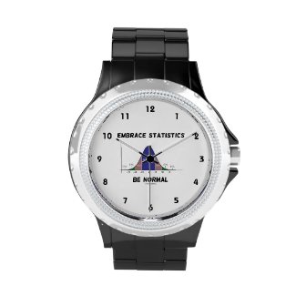 Embrace Statistics Be Normal (Bell Curve) Wrist Watches
