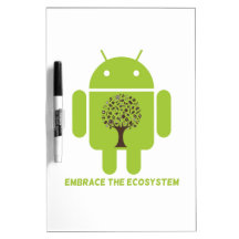 Embrace The Ecosystem (Android Bug Droid Oak Tree) Dry Erase Boards
