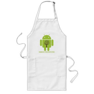 Embrace The Ecosystem (Bug Droid Brown Tree) apron