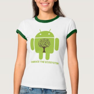 Embrace The Ecosystem (Bug Droid Brown Tree) shirt