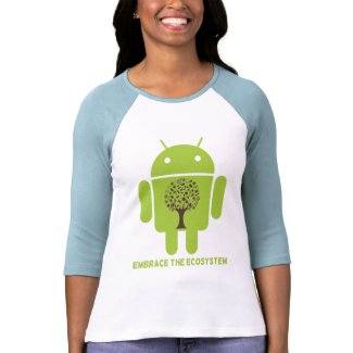 Embrace The Ecosystem (Bug Droid Brown Tree) shirt