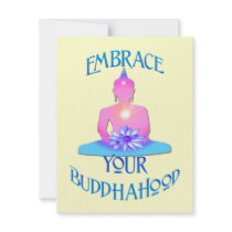 "Embrace Your BuddhaHood" Buddhism Designs invitations