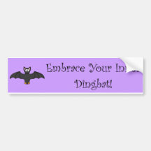 Embrace Your Inner Dingbat! - purple bumper sticke Bumper Sticker