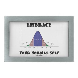 Embrace Your Normal Self (Bell Curve Humor) Belt Buckle