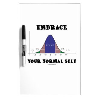 Embrace Your Normal Self (Bell Curve Humor) Dry-Erase Board