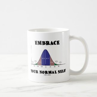 Embrace Your Normal Self (Bell Curve Humor) Mug