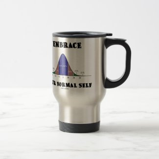 Embrace Your Normal Self (Bell Curve Humor) Coffee Mug