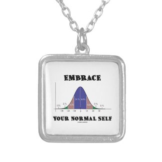 Embrace Your Normal Self (Bell Curve Humor) Pendants