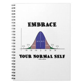 Embrace Your Normal Self (Bell Curve Humor) Note Book