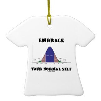 Embrace Your Normal Self (Bell Curve Humor) Christmas Ornaments