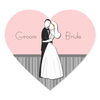 Embracing Couple Wedding Stickers sticker